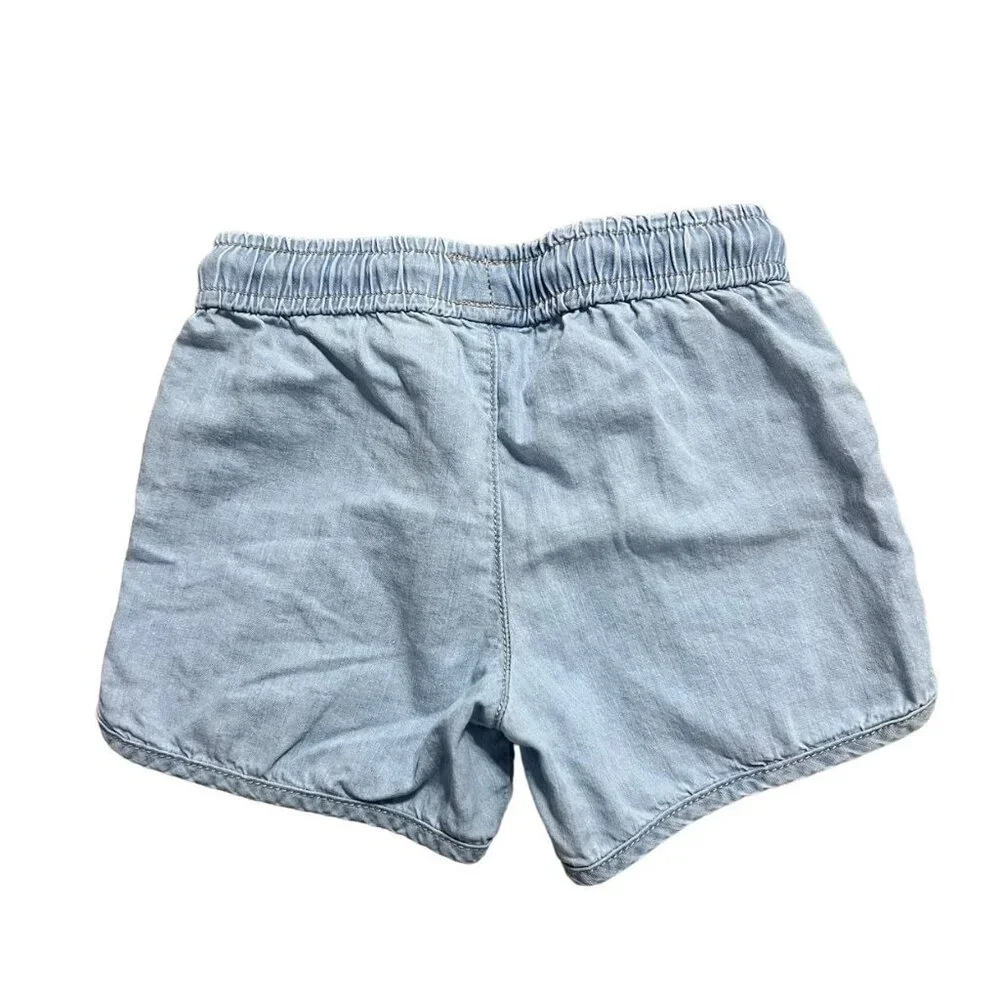 OshKosh 6/6X Chambray Drawstring Shorts